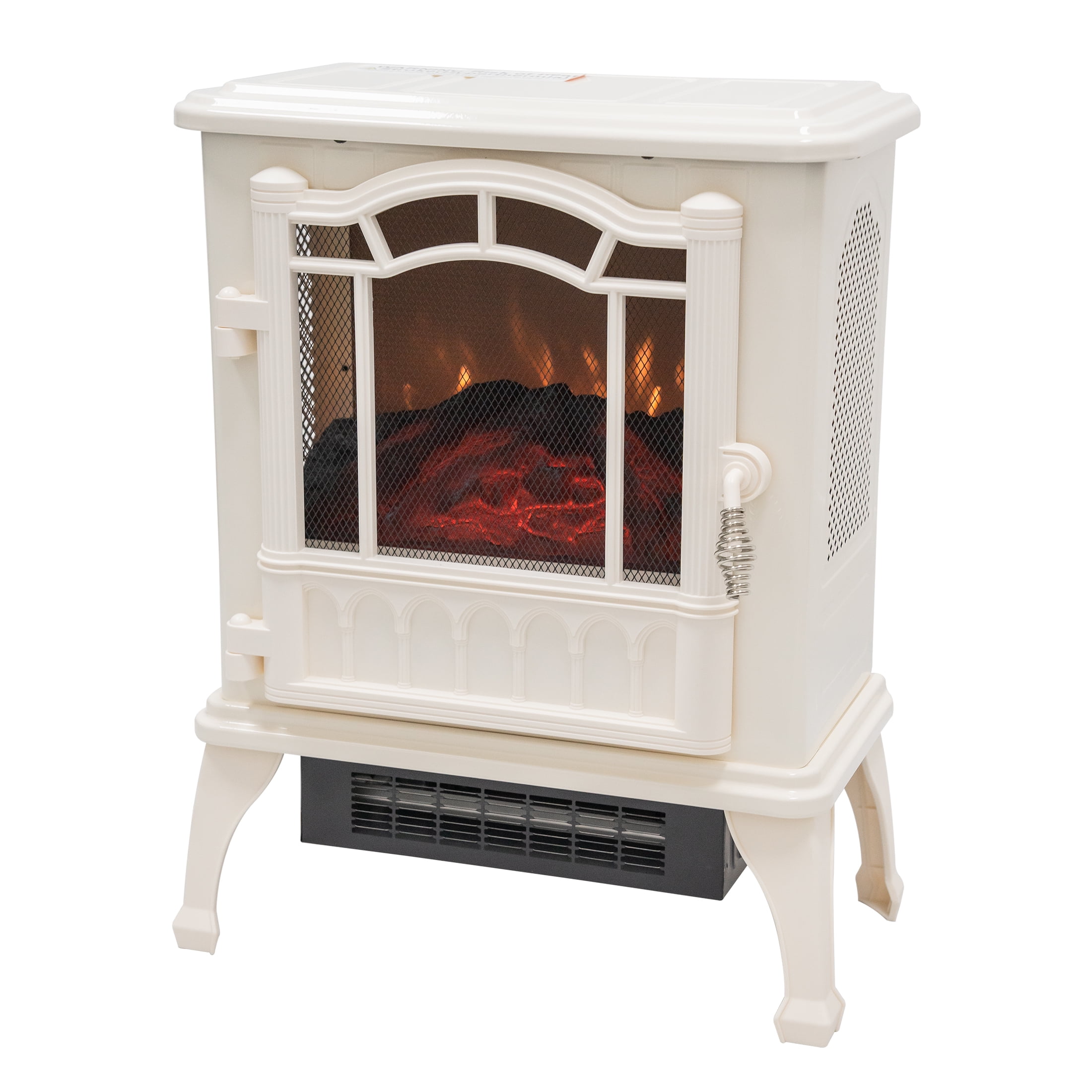 Mainstays 1500w 2-Setting 3D Electric Stove Heater with Life-like Flame,  Black - Walmart.com