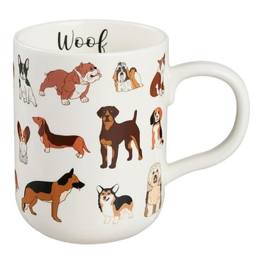 Mainstays 16.06-oz Stoneware Dog Mug, White