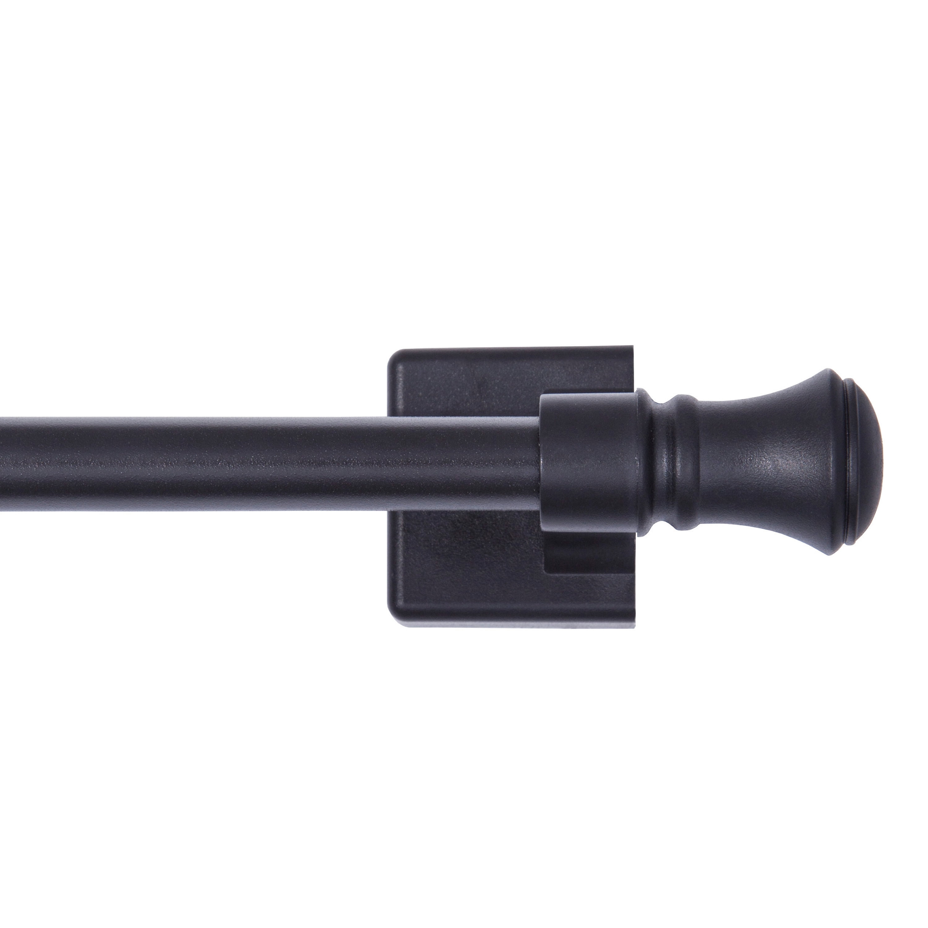 Mainstays Cameron 7/16" Black Adjustable Magnetic Curtain Rod, 16-28"