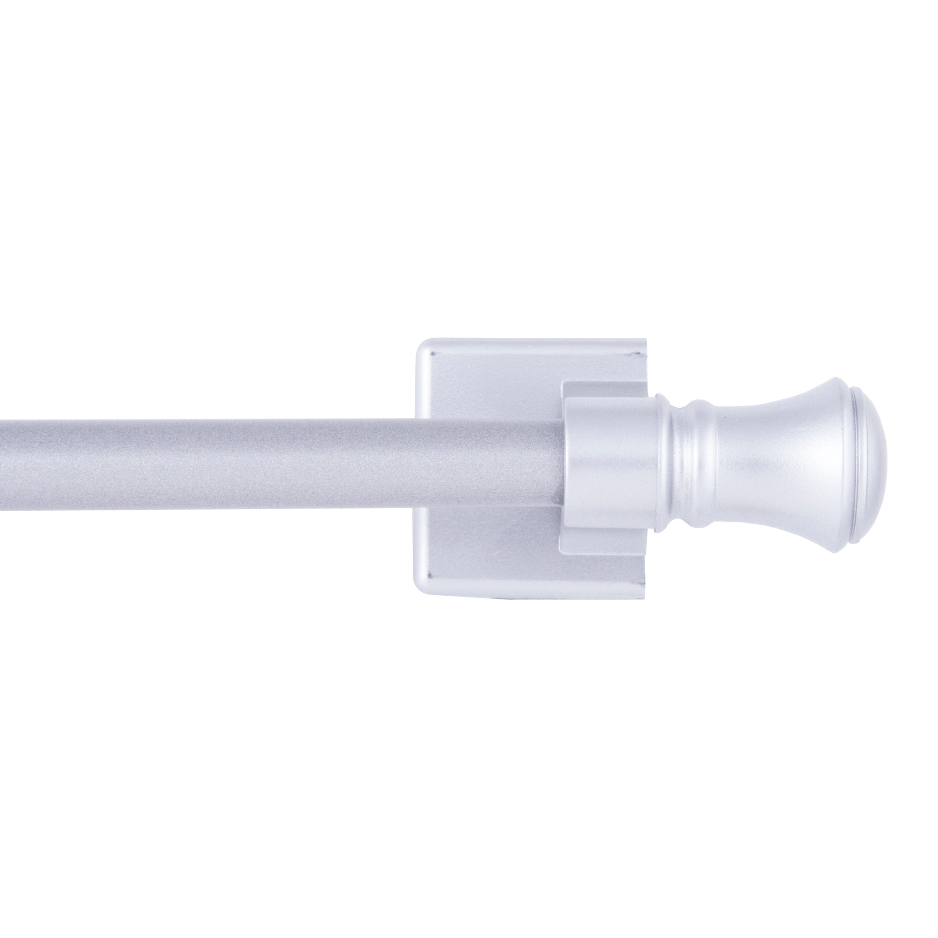 Mainstays Cameron Magnetic Drapery Rod, Adjustable 16-28 in, 7/16 in Diameter, Steel/Plastic, Silver