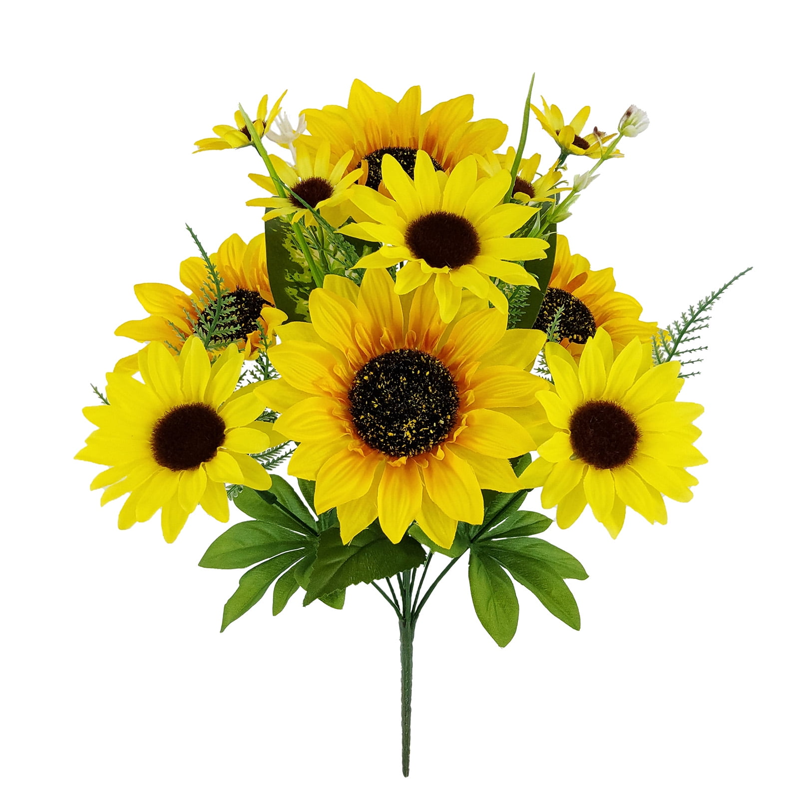 Mainstays 16.75in Indoor Artificial Sunflower Bush, Yellow Color