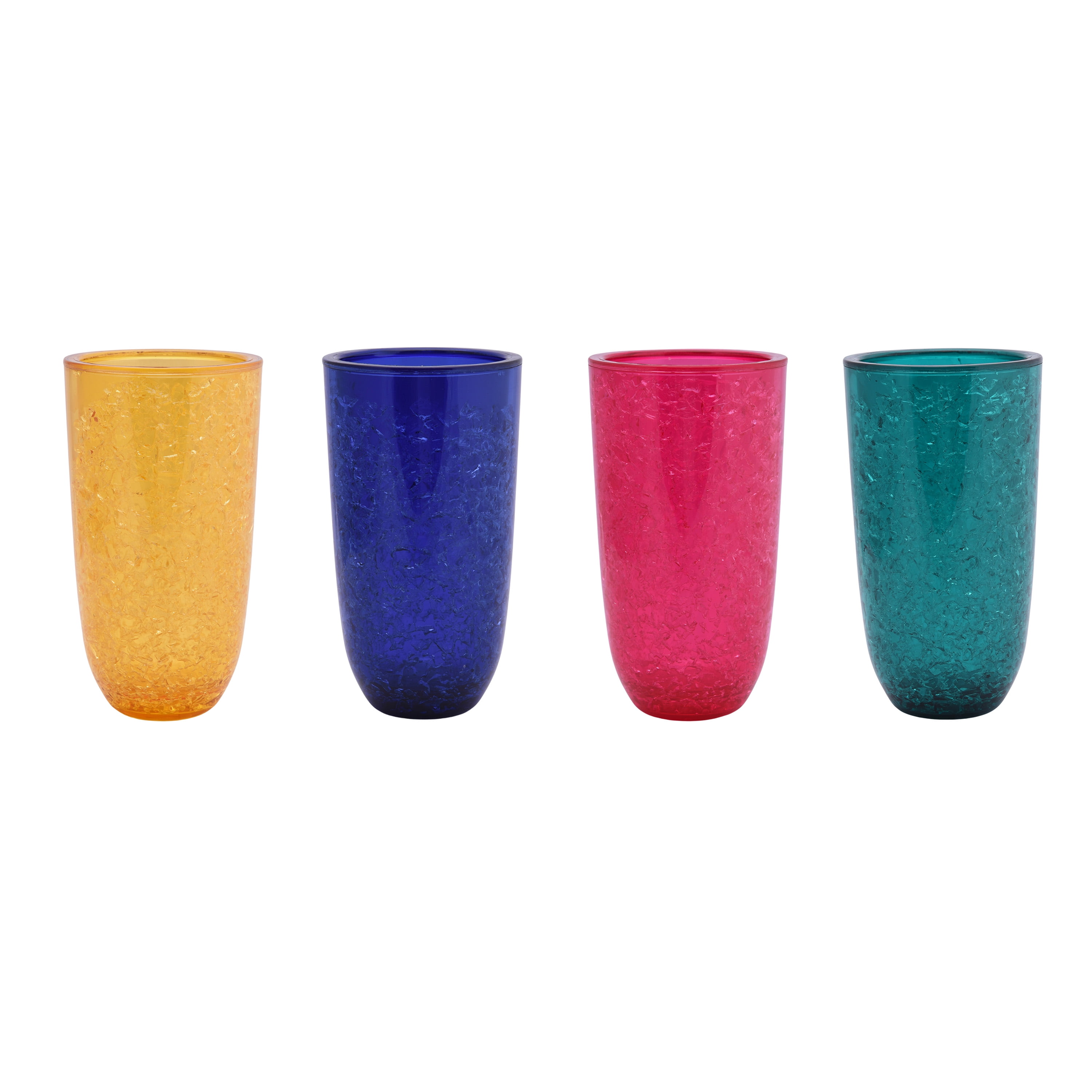 Mainstays 4-Piece 16-Ounce Acrylic Freezer Gel Tumbler Set, Multicolor