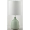 thumbnail image 1 of Mainstays 16" Sage Ceramic Table Lamp with White Linen Shade, 1 of 6