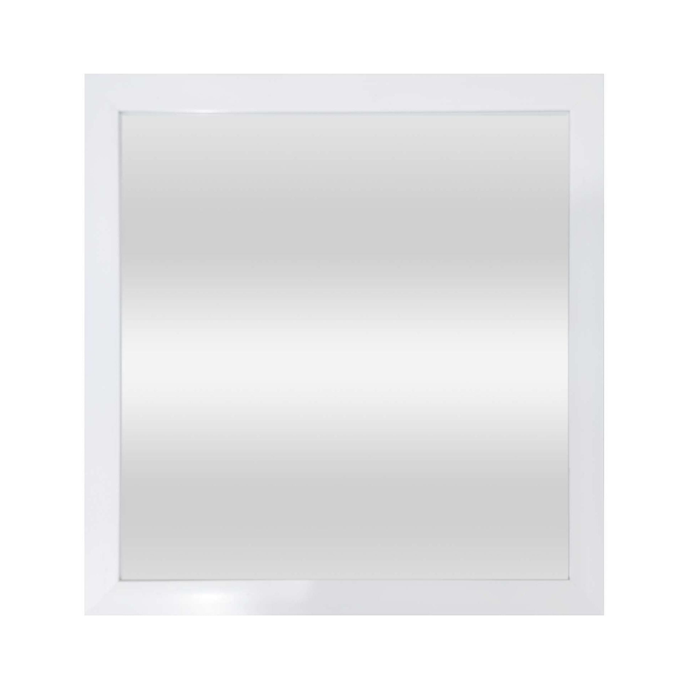 Mainstays 16 in x 16 in White Square Wall Mirror for Bathroom and Living Room