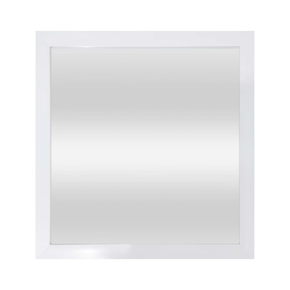Mainstays 16 in x 16 in White Square Wall Mirror for Bathroom and Living Room