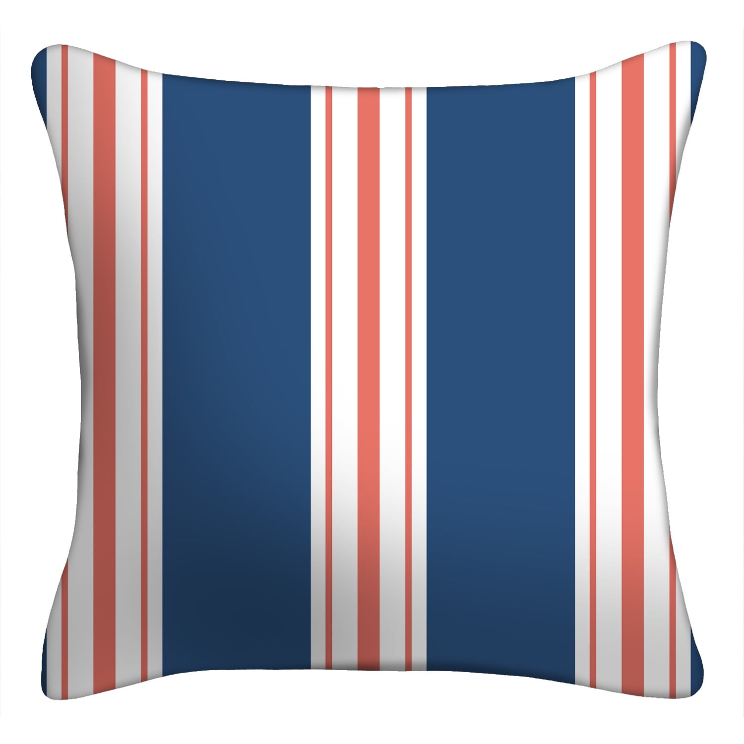 The Coupon deal of  Mainstays 16" x 16" Coastal Stripe Decorative Outdoor Throw Pillow, Multicolor