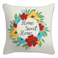 thumbnail image 1 of Mainstays 16" x 16" Home Sweet Home Decorative Outdoor Throw Pillow, Multi, 1 of 6
