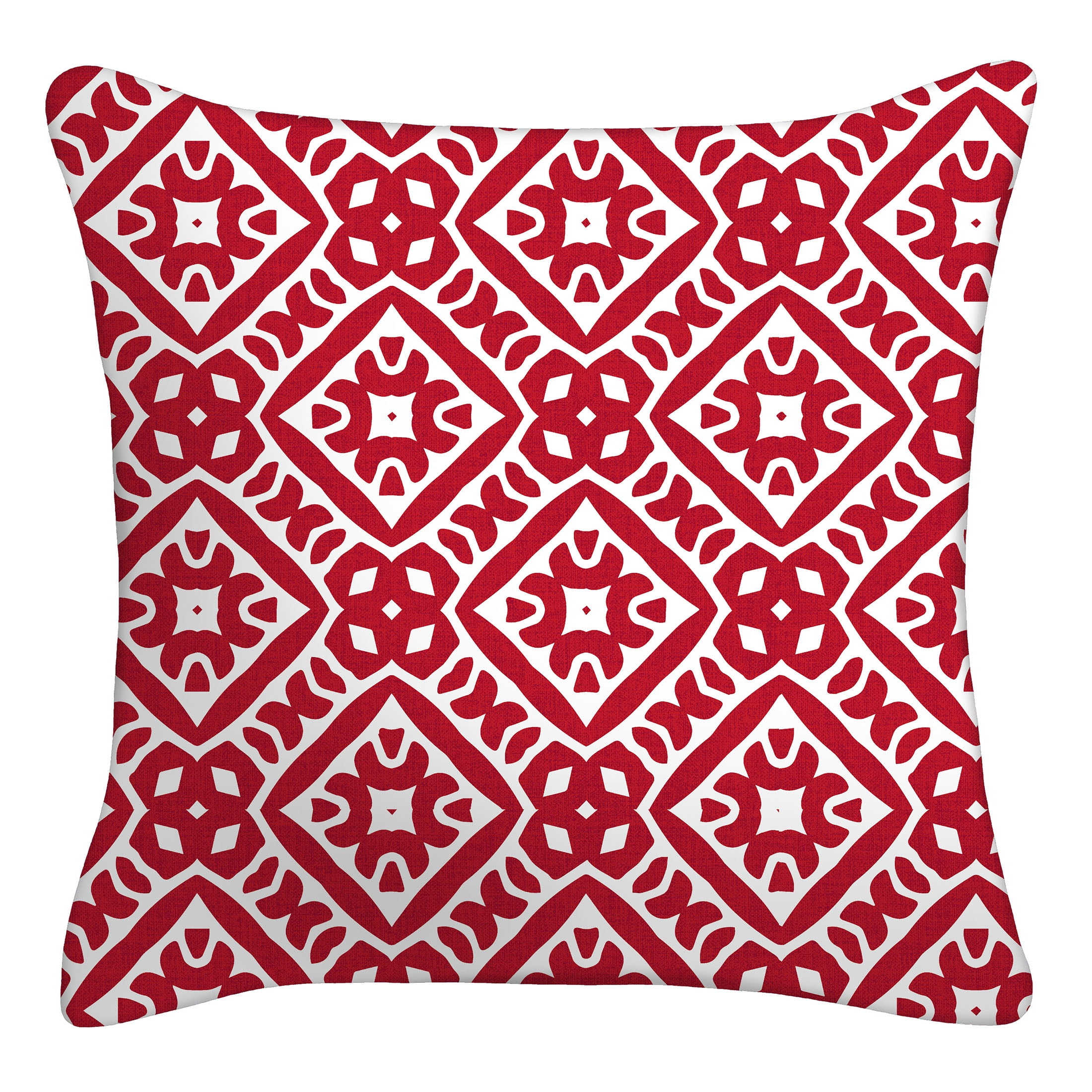Mainstays 16" x 16" Kimba Decorative Outdoor Throw Pillow, Red Diamond