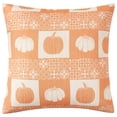 thumbnail image 1 of Mainstays 16" x 16" Reversible Decorative Outdoor Throw Pillow, Block Pumpkin, 1 of 7
