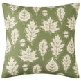 thumbnail image 1 of Mainstays 16" x 16" Reversible Decorative Outdoor Throw Pillow, Green Fall Leaf, 1 of 9