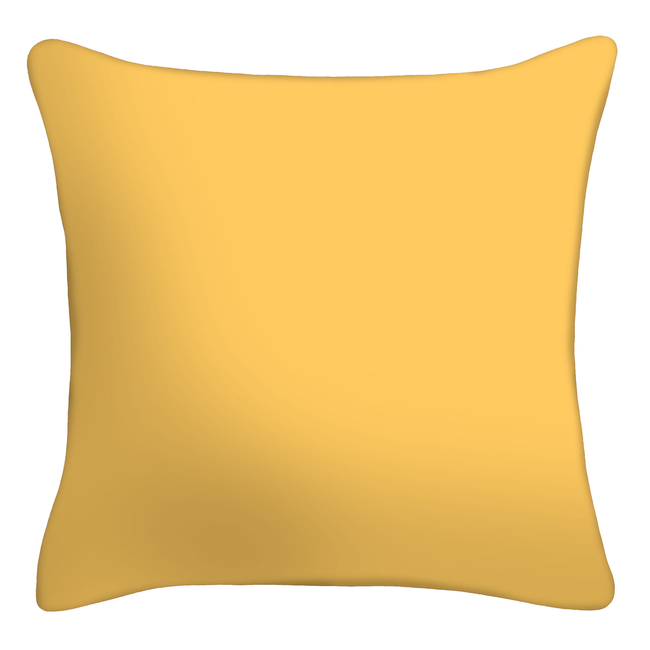 Mainstays 16" x 16" Solid Decorative Outdoor Throw Pillow, Yellow