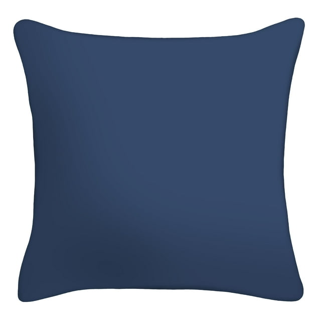 Mainstays 16" x 16" Solid Decorative Outdoor Throw Pillow, Indigo