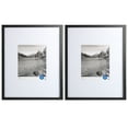 thumbnail image 1 of Mainstays – 8x10 Picture Frame – Black 2 Piece Gallery Set Matted Wall Photo Frame, 1 of 8