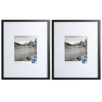 Mainstays 16"x20" Black 2 PC Frame Set, Matted for 8"x10" Pictures