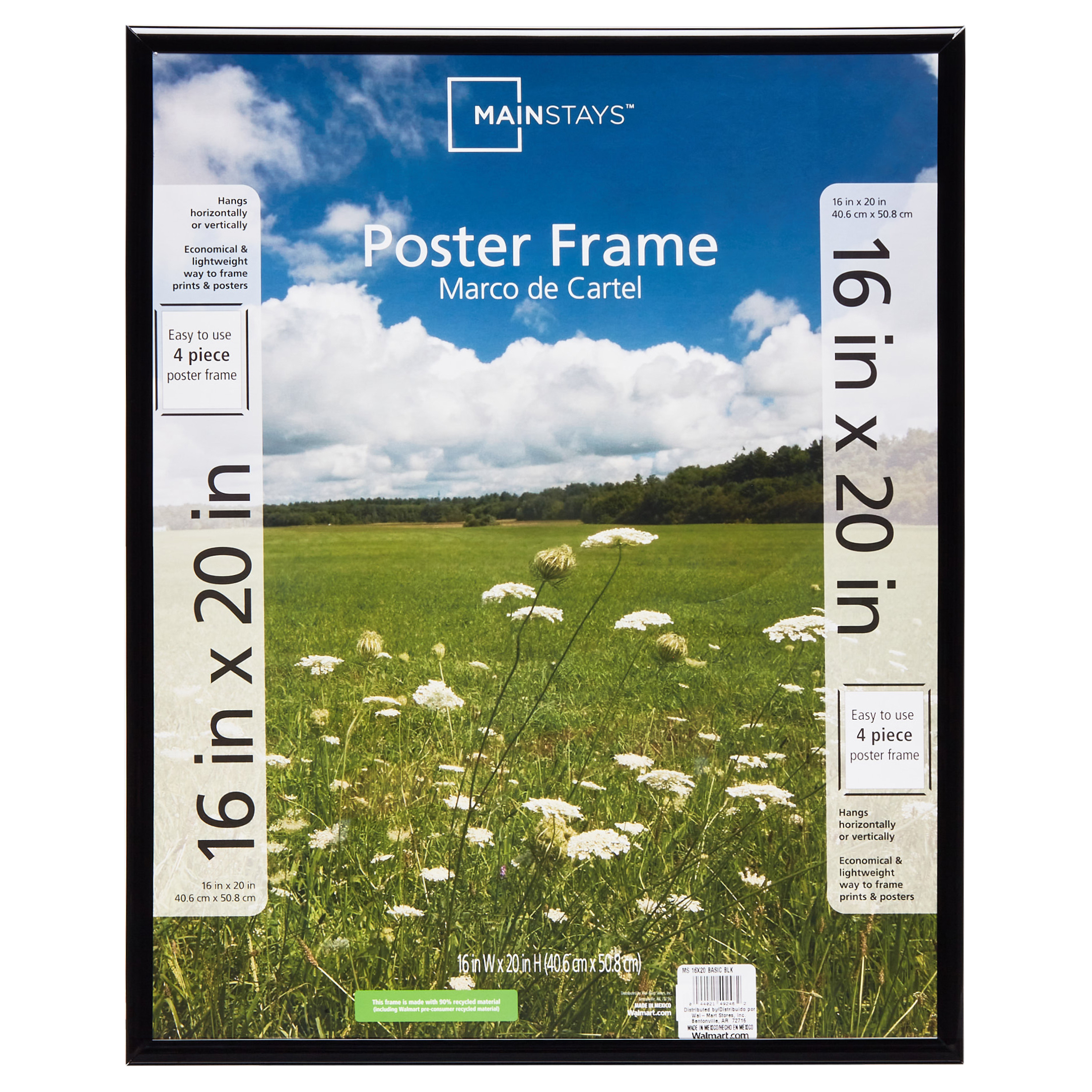 Mainstays 16"x20" Black Basic Poster and Picture Wall Frame - image 1 of 7