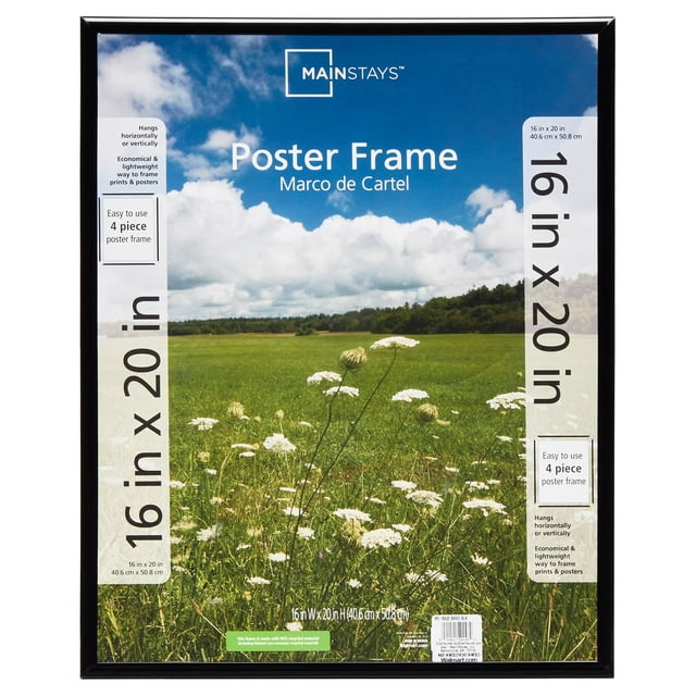 Mainstays 16"x20" Black Basic Poster and Picture Wall Frame