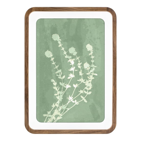Mainstays 16x24 Picture Frame Walnut Wood Matted Rounded Corners Wall Photo Frame