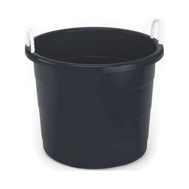 Mainstays 17-Gallon Rope-Handled Storage Tub, Black