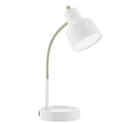 Mainstays 17 LED Catch-All Base & AC Outlet Adjustable Flexible Desk Lamp