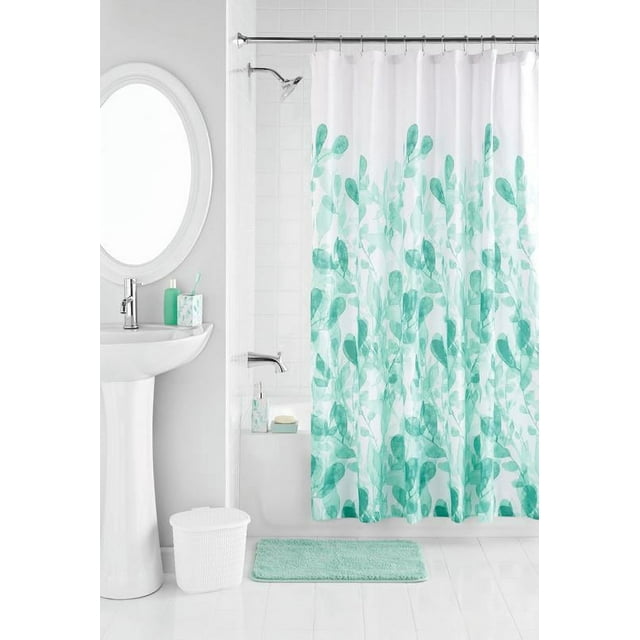 Mainstays 17Piece Adult Eucalyptus Green Polyester/Ceramic Bathroom