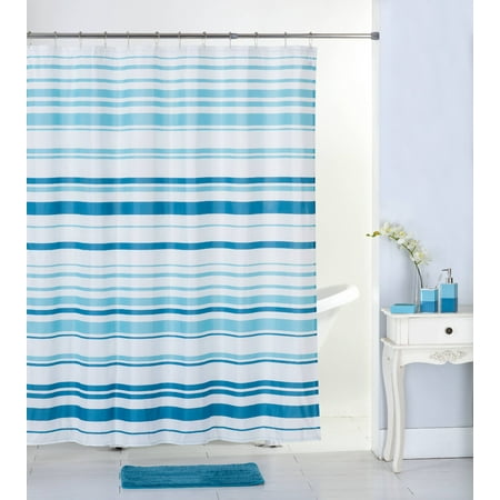 Mainstays 17-Piece Bathroom Set, Blue Stripe