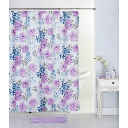 Mainstays 17-Piece Bathroom Set, Purple Floral