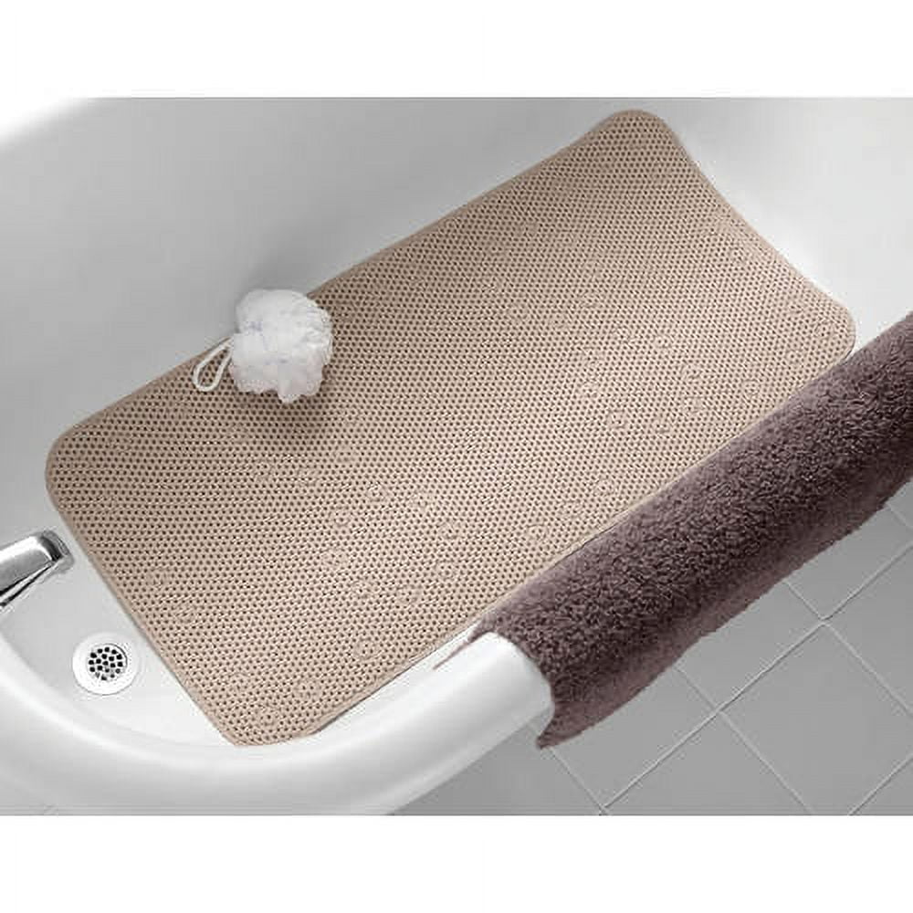 Mainstays 17 in. x 36 in. Cushioned Bathtub Mat, Taupe