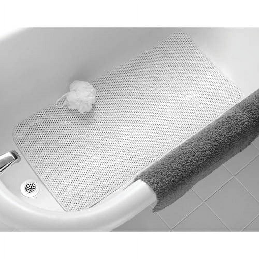 Mainstays 17 in. x 36 in. Cushioned Bathtub Mat, White