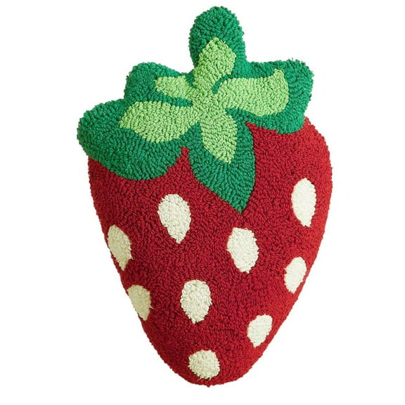 Mainstays Strawberry Shaped Decorative Throw Pillow for Teens/Adults – 17" x 12"