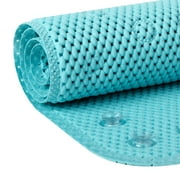 Mainstays 17" x 36" Cushioned Foam Bathtub Mat with Suction Cups, Blue