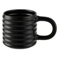 thumbnail image 1 of Mainstays 17oz Ribbed Matte Finish Coffee Mug, Black, 1 of 5