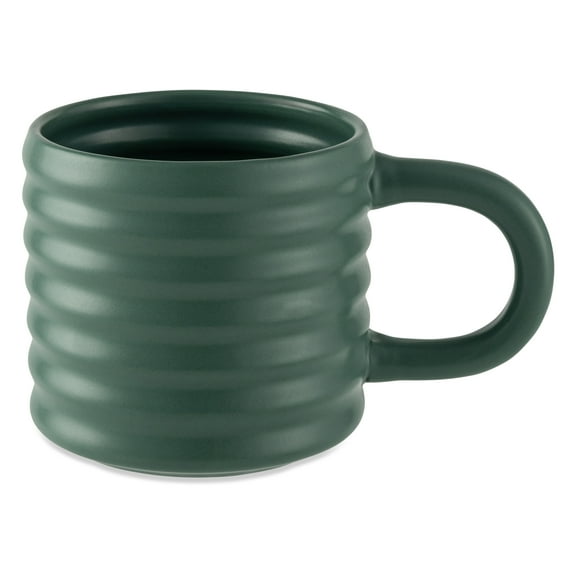 Mainstays 17oz Ribbed Matte Finish Coffee Mug, Sage Green