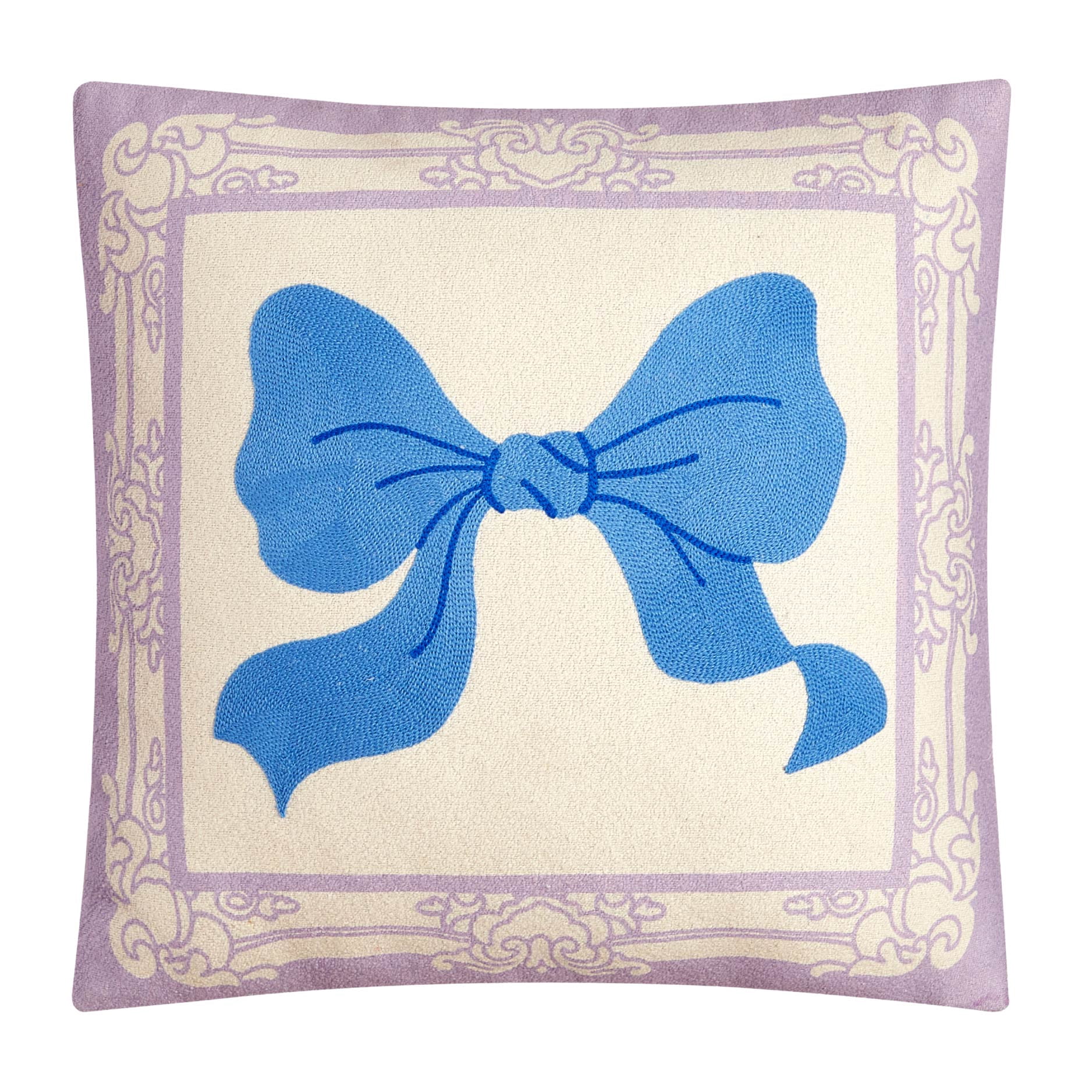 Mainstays 18" Framed Bow Pillow, Purple