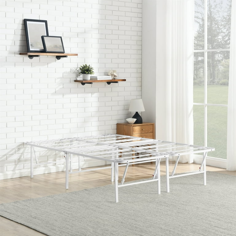 Foldable platform bed frame queen discount