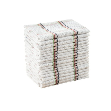 Mainstays, 18 Pack, Plaid Waffle Dishcloths Multi-Colored