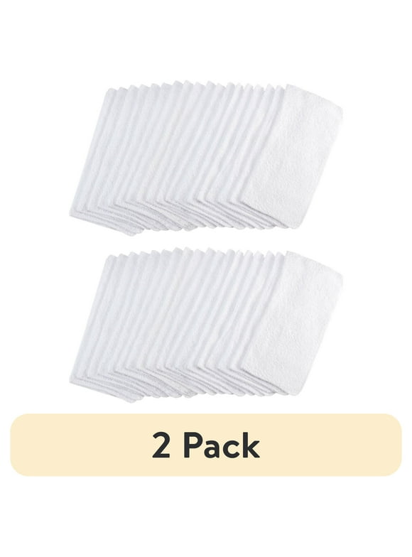 (2 pack) Mainstays 18-Pack Washcloth Bundle, White