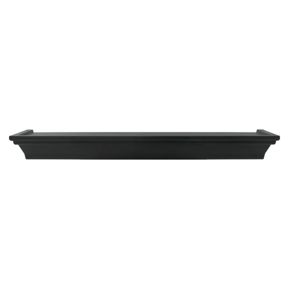 Mainstays 18" Plastic Wall Shelf, Black