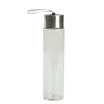 Mainstays 18 fl oz Plastic Clear Water Bottle with Stainless Steel