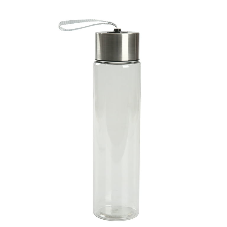 https://i5.walmartimages.com/seo/Mainstays-18-fl-oz-Plastic-Clear-Water-Bottle-with-Stainless-Steel-Screw-Cap-Lid-and-Strap_25318fbf-087b-476c-bb6a-d545cd585cab.08cc46b933136d3618e25d741965bef1.jpeg?odnHeight=768&odnWidth=768&odnBg=FFFFFF