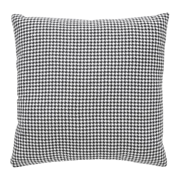 Mainstays 18 in x 18 in Black Houndstooth Woven Decorative Pillow