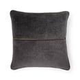 thumbnail image 1 of Mainstays 18 in x 18 in Black Velvet Decorative Pillow with Faux Leather Trim, Polyester, 1 of 6