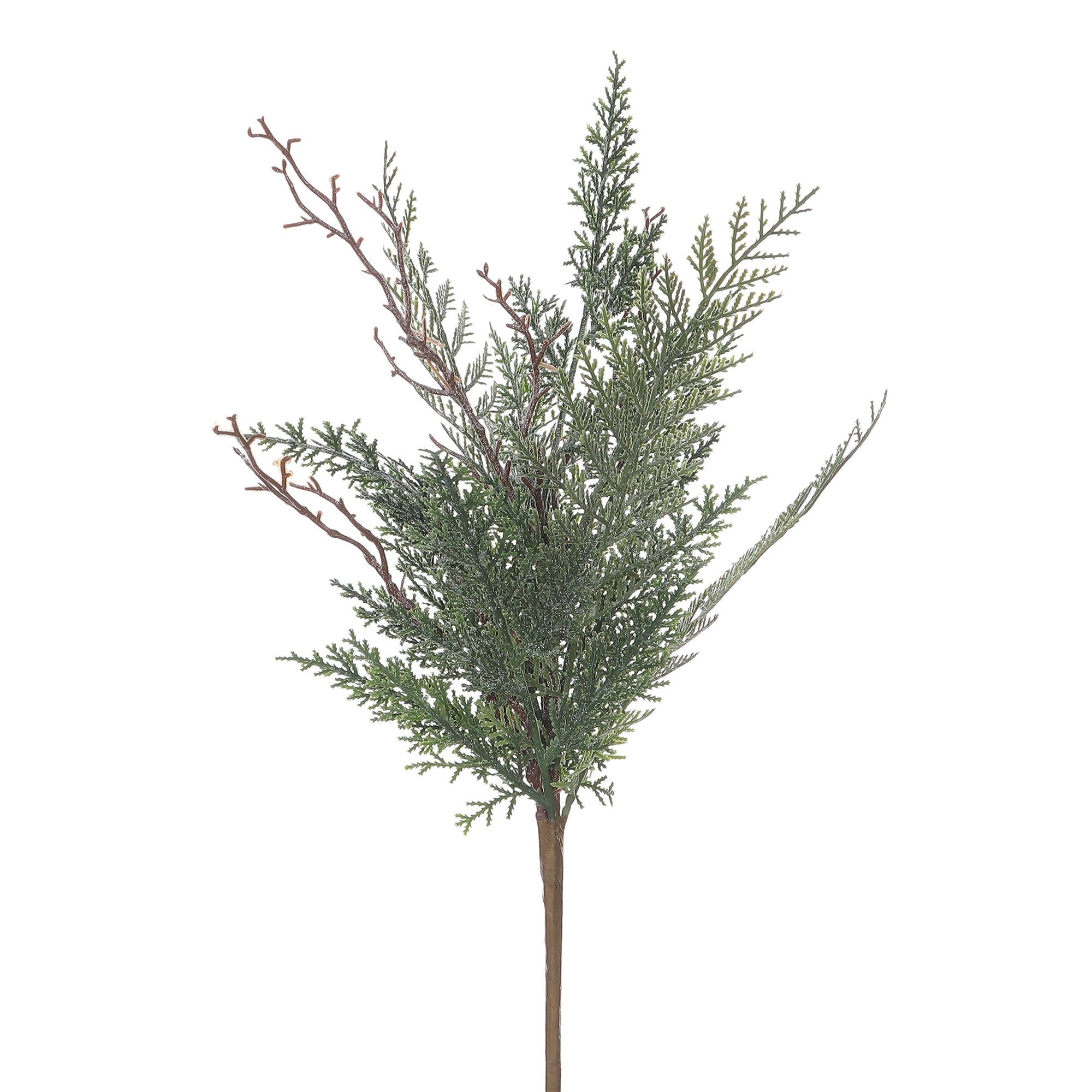 Mainstays 18 inch Green Cypress Bush, Indoor, Every Green, Floral Pick
