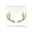 thumbnail image 1 of Mainstays 18" x 18" Decorative Antler Pillow, Ivory, (1 Count), Adult, 1 of 5