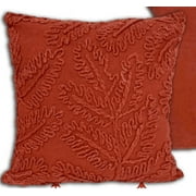 Mainstays Decorative Pillow, Fern Pattern, Gray, 18 in x 18 in