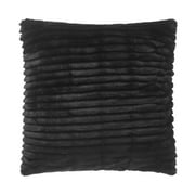 Mainstays 18" x 18" Rich Black Ruched Fur Decorative Throw Pillow