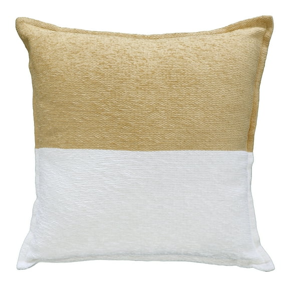 Mainstays 18" x 18" Two-Toned Golden Curry Polyester Cotton Square Decorative Throw Pillow