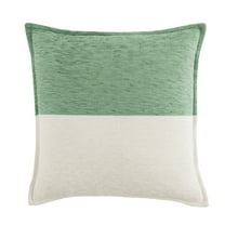 Mainstays 18" x 18" Two-Toned Sage Green Polyester Cotton Square Decorative Throw Pillow