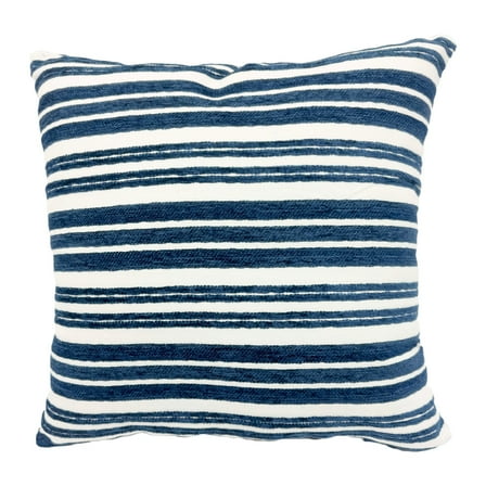 Mainstays 18" x 18" Woven Stripe Decorative Pillow, Blue