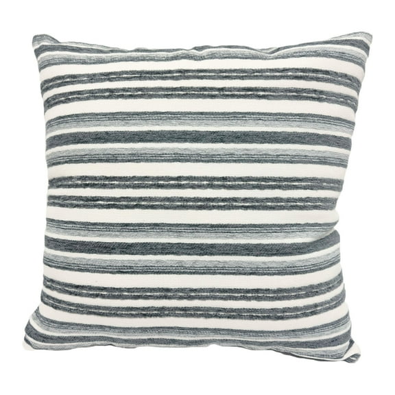 Mainstays 18" x 18" Woven Stripe Decorative Throw Pillow, Grey