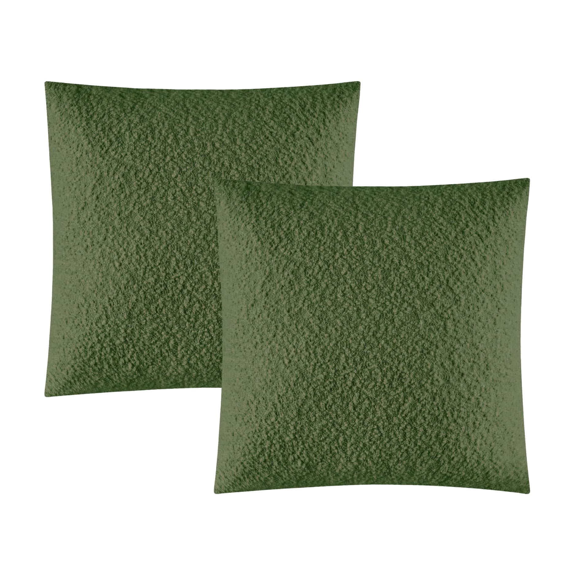 Mainstays 18"x18" Boucle Decorative Throw Pillow Cover- 2Pk- Bay Leaf